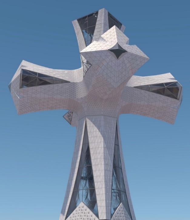 Cómo es la Cruz de la torre de Jesús?