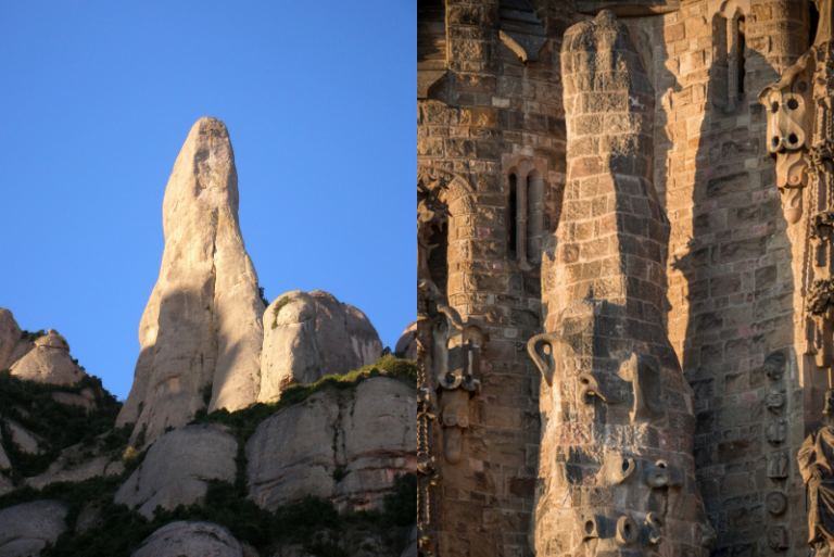 What is the relationship between Montserrat, Gaudí and the Sagrada Família?